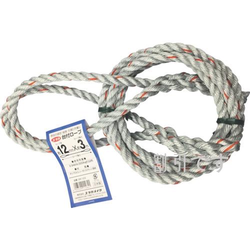 ユタカメイク　台付ロープ　ＰＥ＆ＰＰ混紡ロープ　１２ｍｍＸ３ｍ　